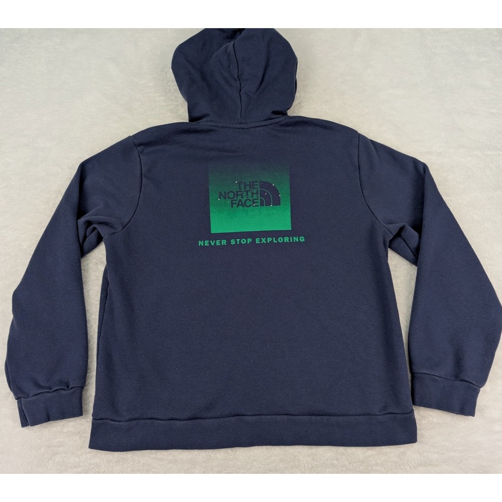 The North Face Women's Hoodie Size L Blue Never Stop Exploring Pullover *Read